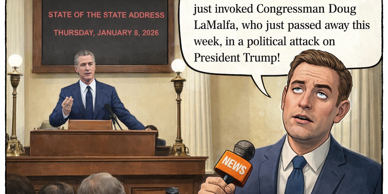 Top Ten Winners & Losers In California Politics For The Week Ending 1/9/26 - Newsom, Scrivner, SCE, Bass, Jimenez, Newman, and more!