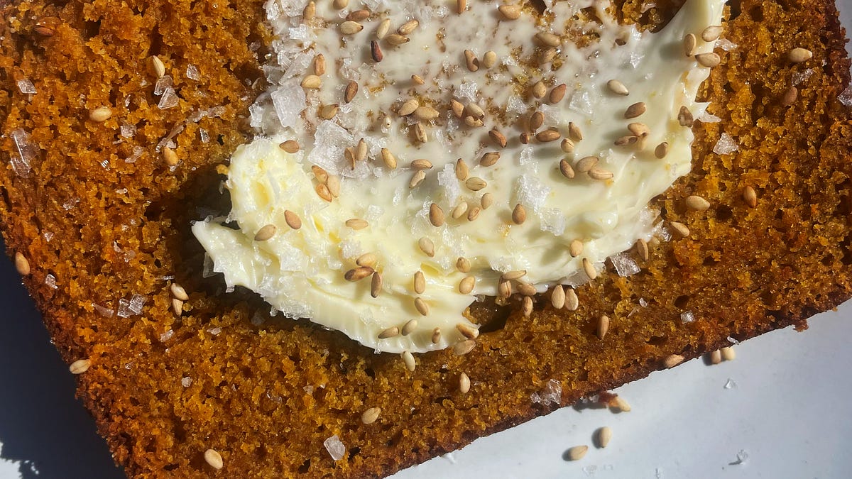 this shit rocks no. 79: miso-brown butter pumpkin bread with