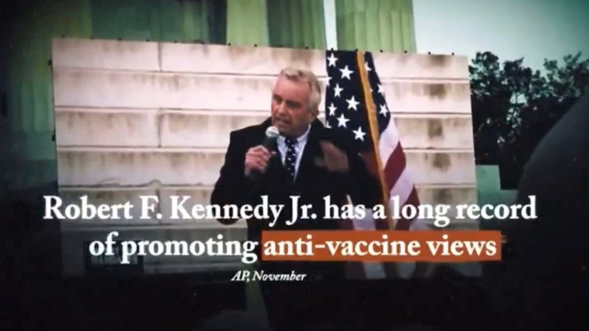 Screen shot of anti-RFK ad