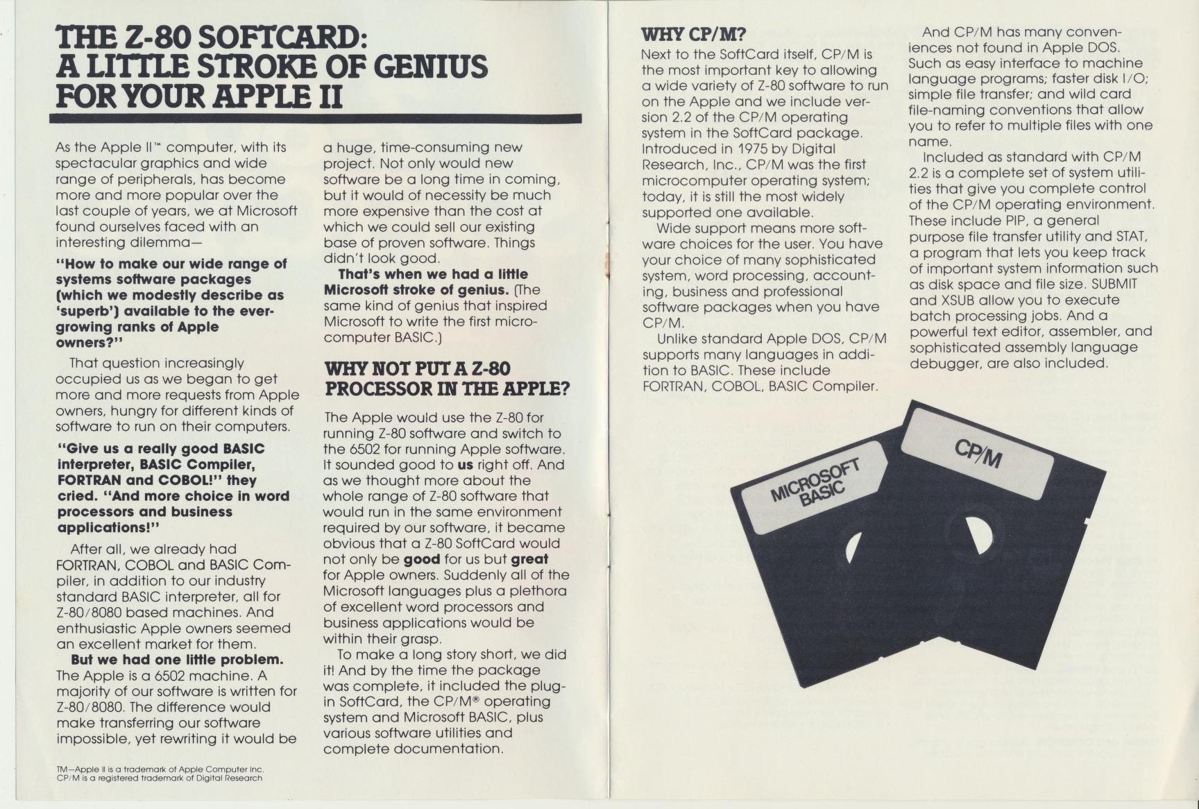 Microsoft's Biggest Product in 1980: the Z-80 SoftCard for