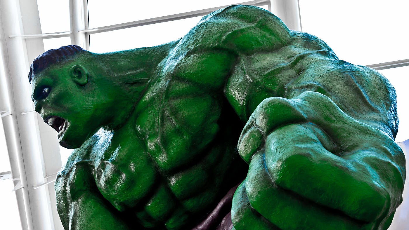 A statue of the Incredible Hulk