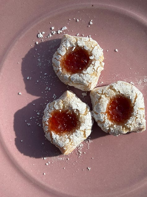 A series of photos depicting cookies