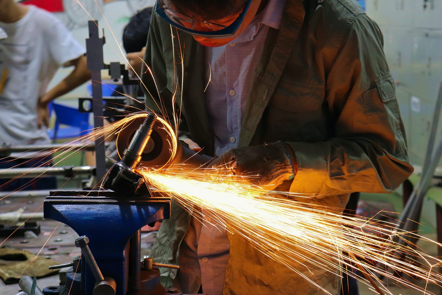 Worker in a factory in China