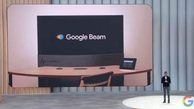 Project Starline is now Google Beam.