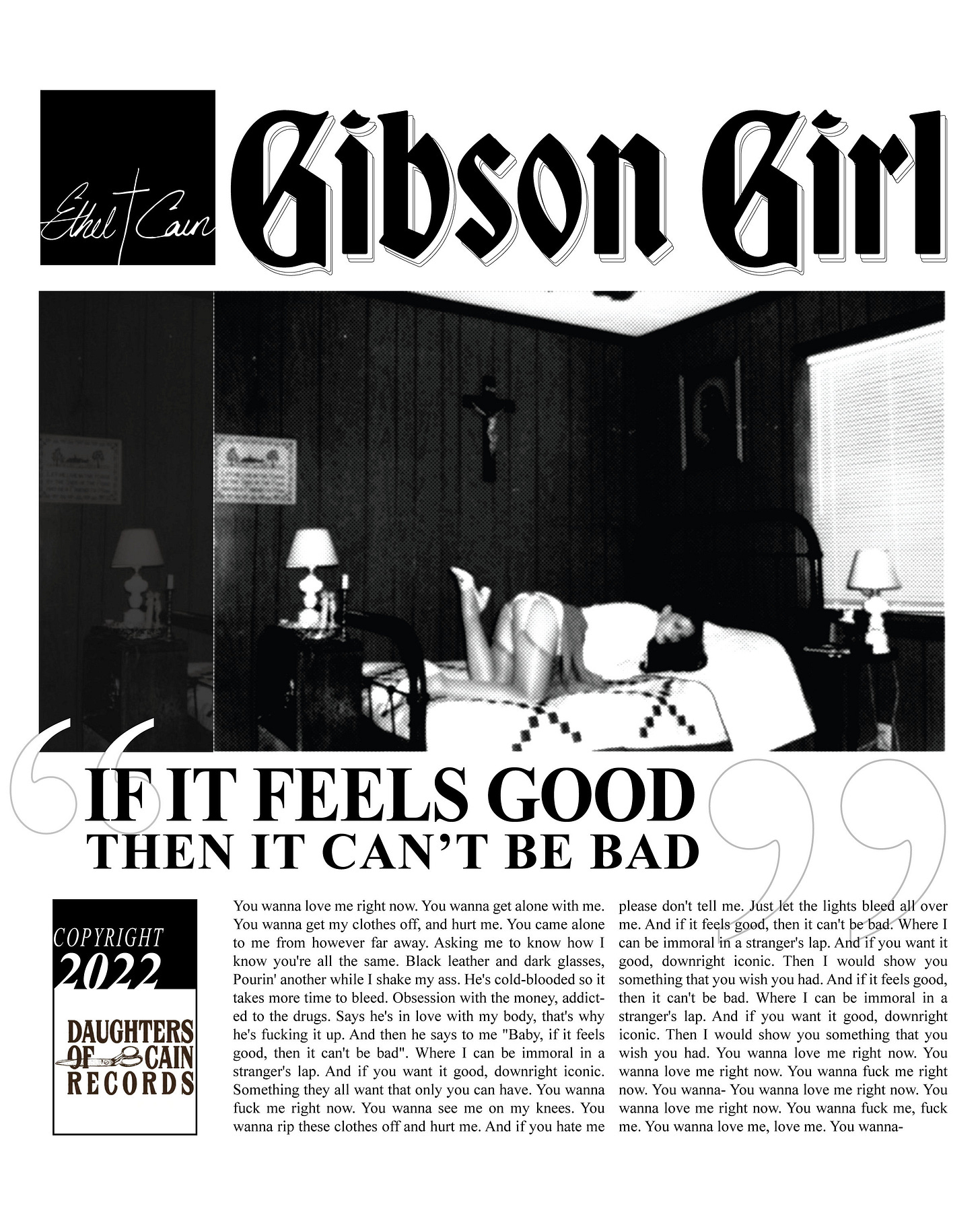 Gibson Girl by Ethel Cain Poster - Etsy UK
