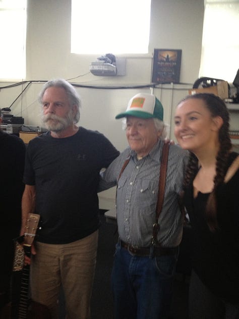 Images of Bob Weir and Ramblin' Jack Elliott