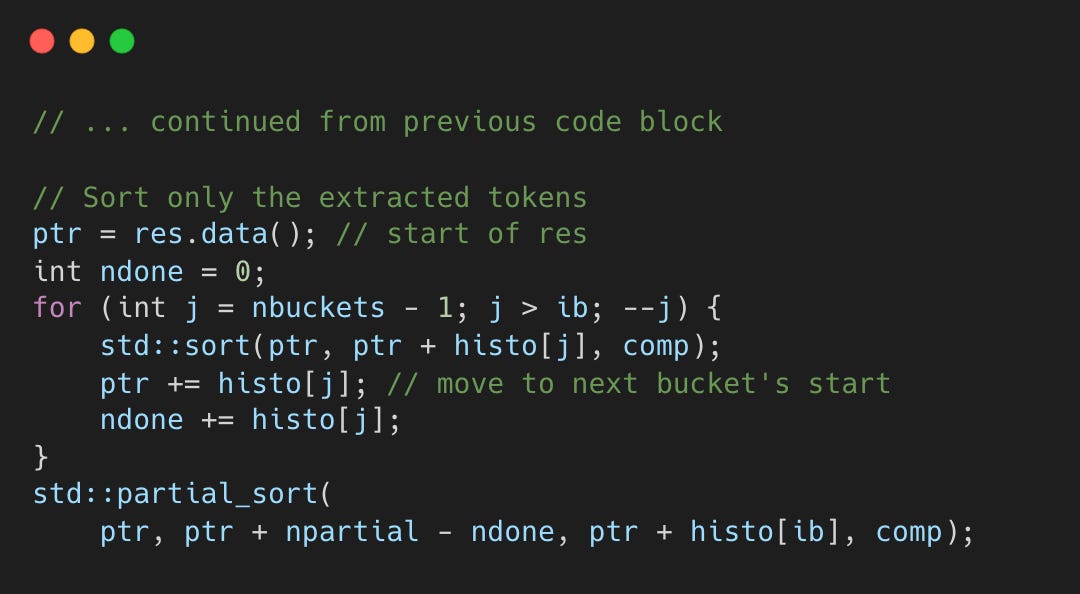 [llama.cpp] Accelerate Top-K Sampling by 2.9x with Bucket Sort