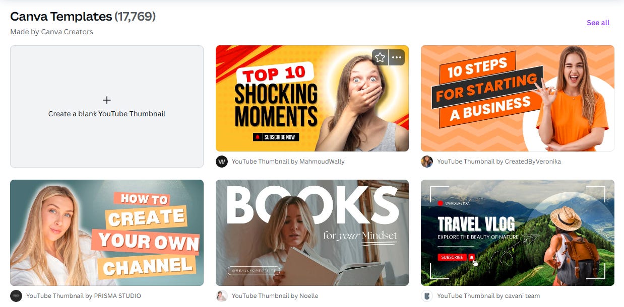canva youtube thumbnail online