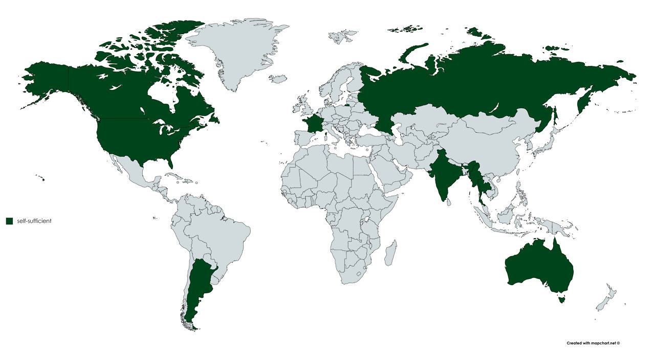 self-sufficiency map