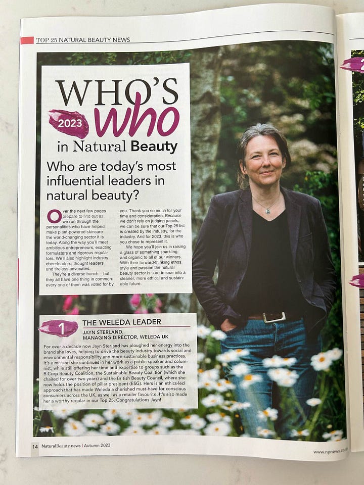 Who's who in natural beauty awards spread