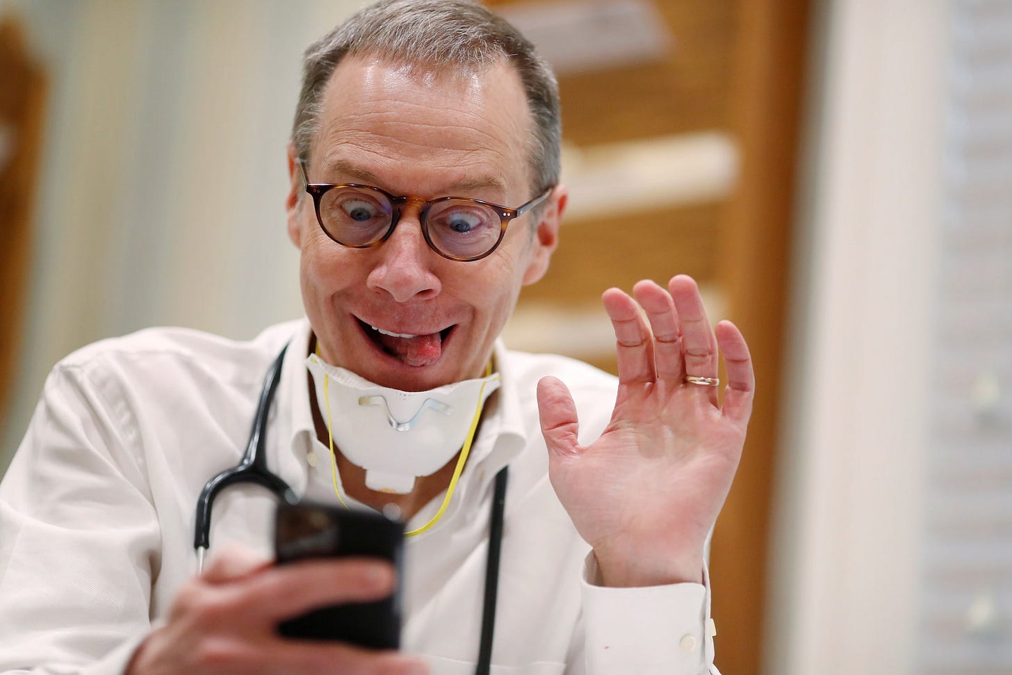 At work with a New York pediatrician during coronavirus pandemic