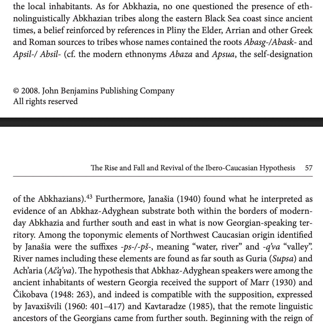 Tuite, Kevin. The Rise and Fall and Revival of the Ibero-Caucasian Hypothesis Historiographia Linguistica Vol. 35:1/2 (2008), pp. 56-57