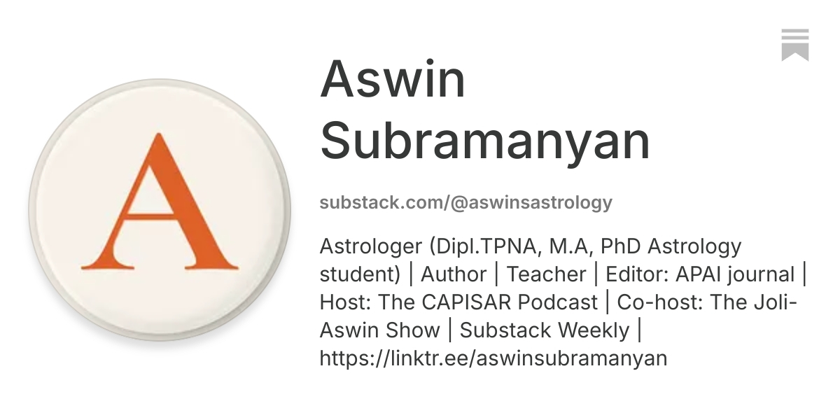 Aswin Subramanyan | Substack