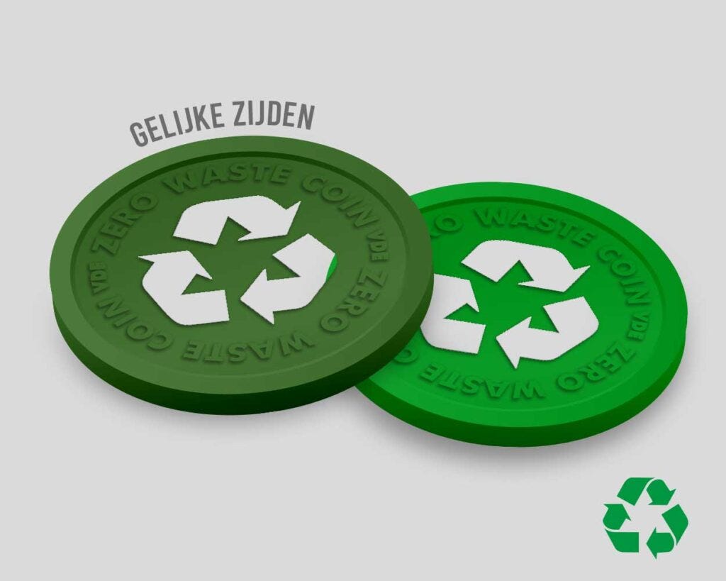 Eco Recycle Tokens Met Uitsparing | VanDerEng