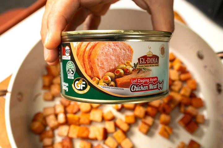 kimchi and chicken meat