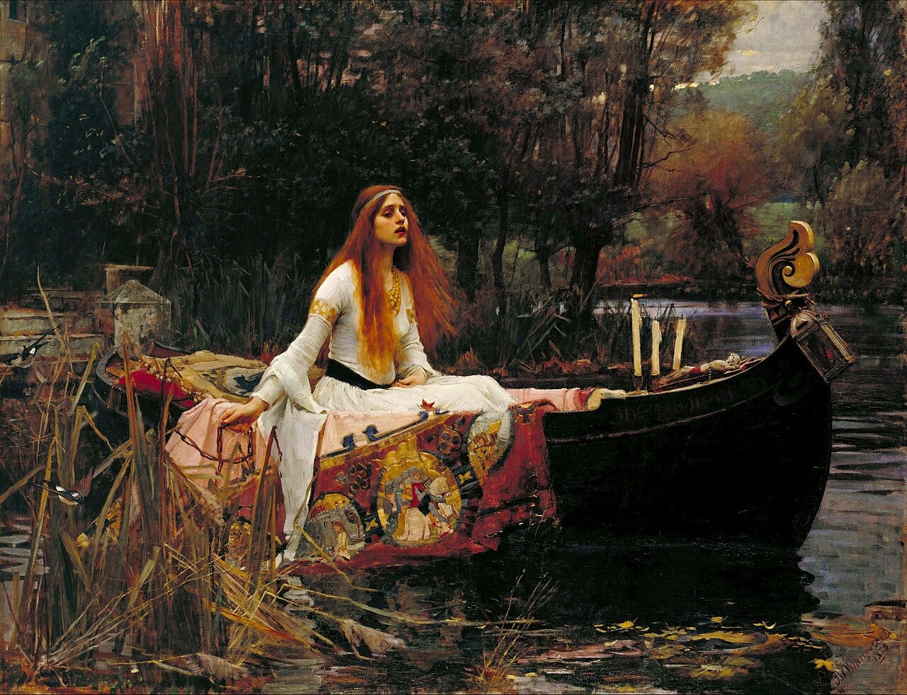 John William Waterhouse, The Lady of Shalott, 1888 John William Waterhouse, The Lady of Shalott, 1888