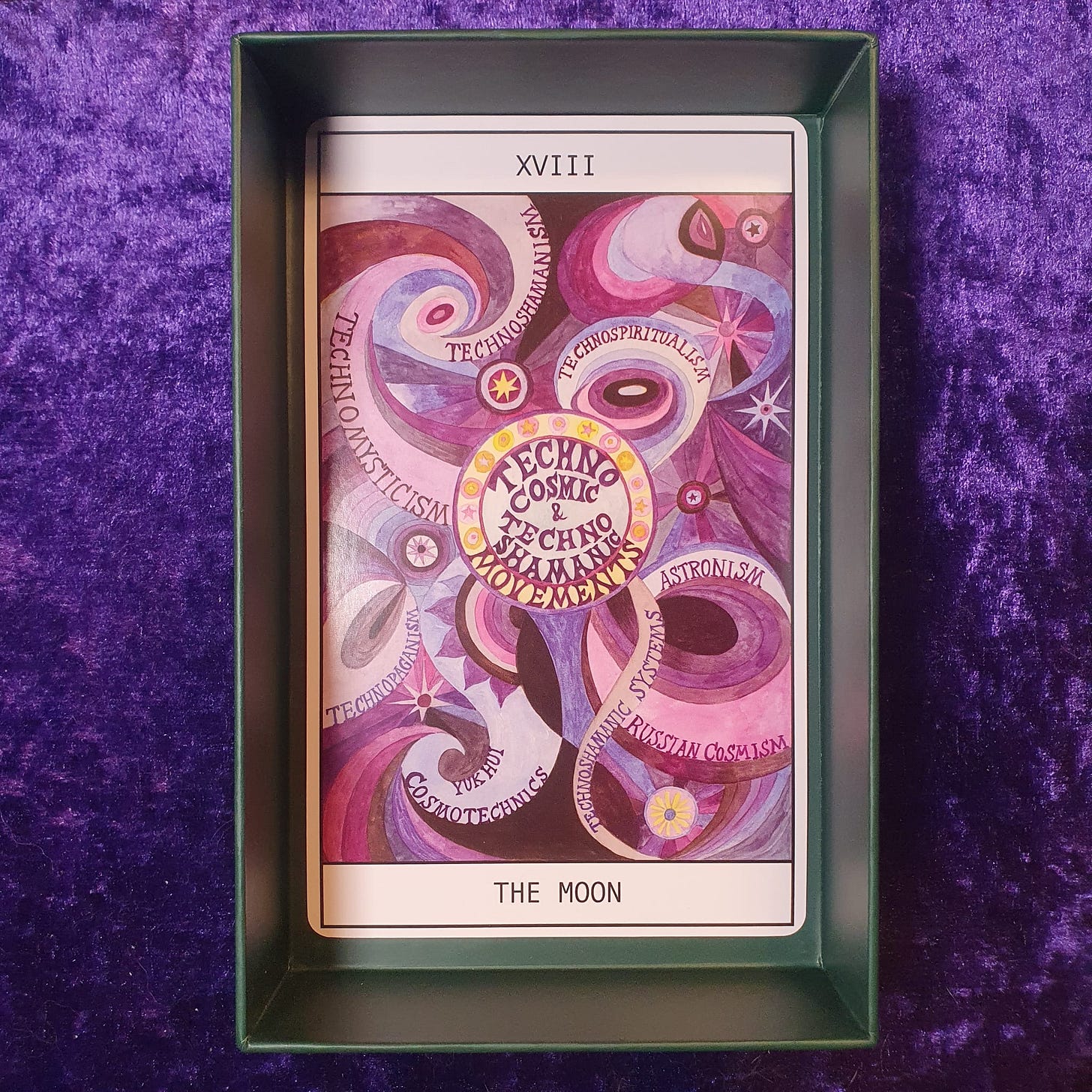 A picture of The Moon tarot card from The Hexen 5.0 tarot deck A picture of The Moon tarot card from The Hexen 5.0 tarot deck