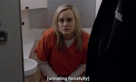 A beautiful example of the art of television subtitling, from Orange Is the New Black. Photograph: Netflix