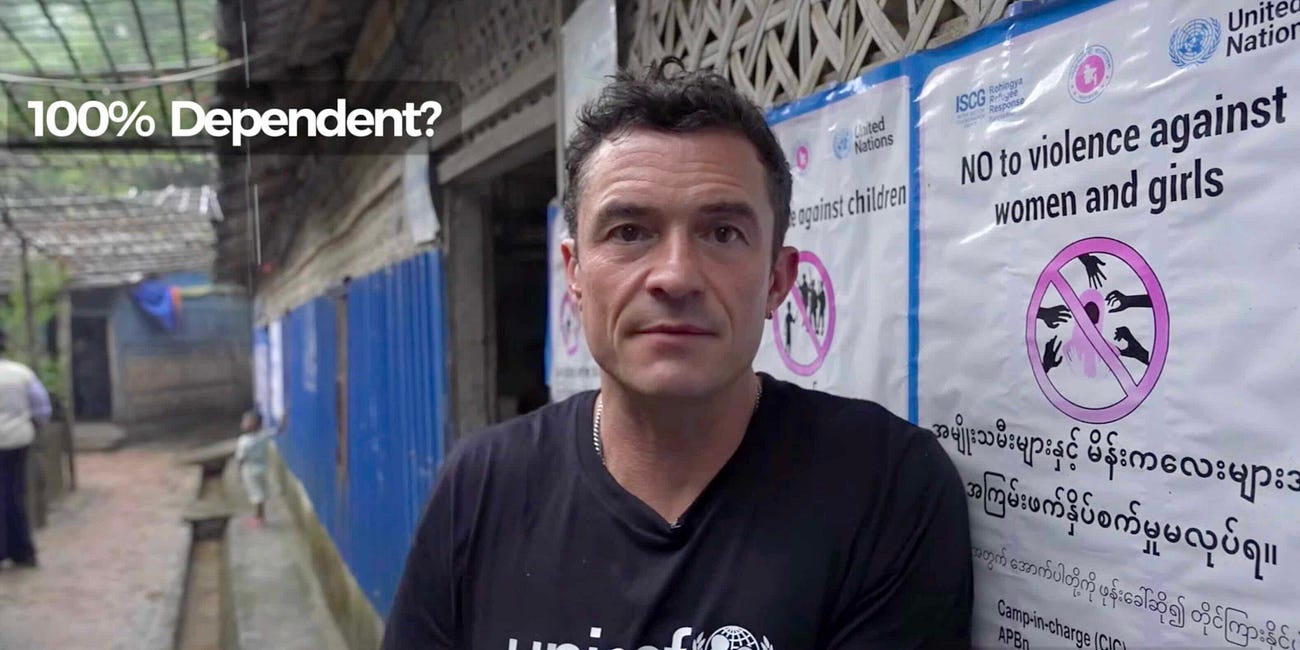“100 Per Cent Dependent”: Orlando Bloom in the Rohingya Camps