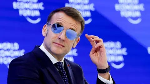 Emmanuel Macron: Why was the French president wearing sunglasses indoors at  Davos?