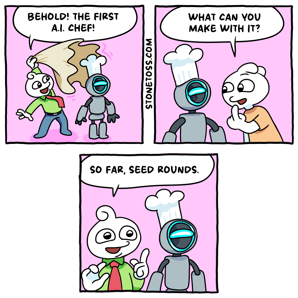 stonetoss comic about A.I. investments