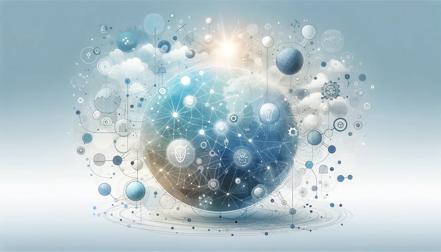 Courtesy ChatGPT, an image representing innovation networks in the abstract