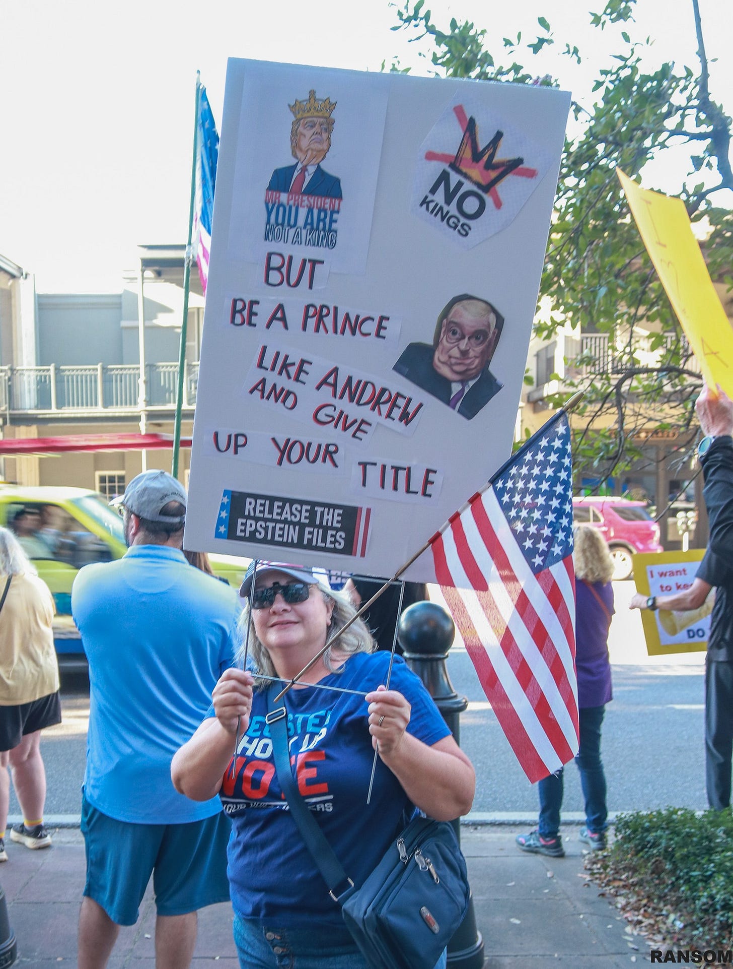May be an image of crowd and text that says 'KINGS KINGS NO APHESUIETO MOTAKING uT BE BEA A PRINCE LIKE GIVE ANDREW ANO UP YOUR TITLE RELEASE THE EPSTEIN EPSTEINFILES FILES want want to to ker DO HO VOE oE E OL 4 RS'