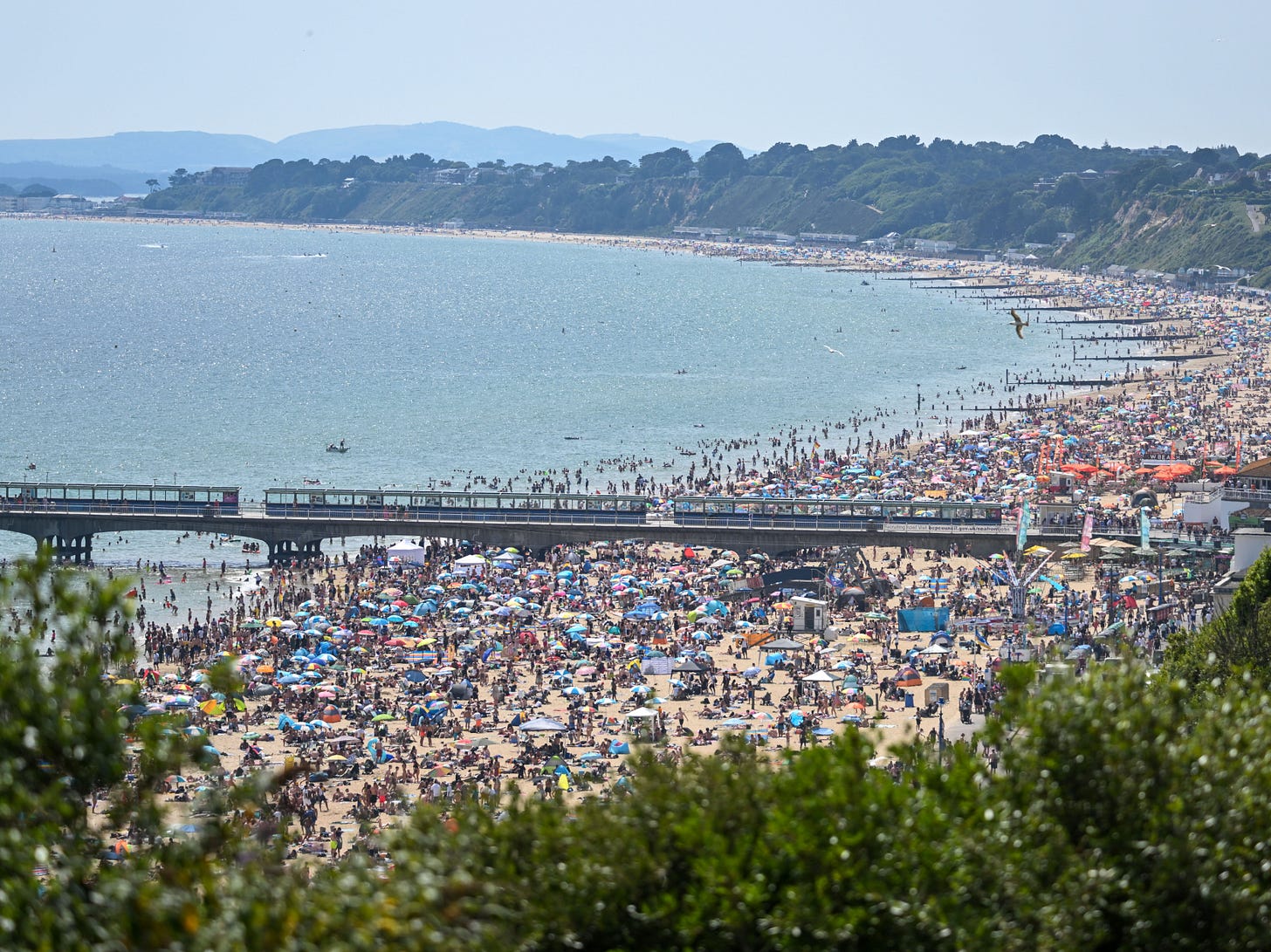 Crowds flocked to Bournemouth beach as UK saw hottest day of year so far in June Crowds flocked to Bournemouth beach as UK saw hottest day of year so far in June