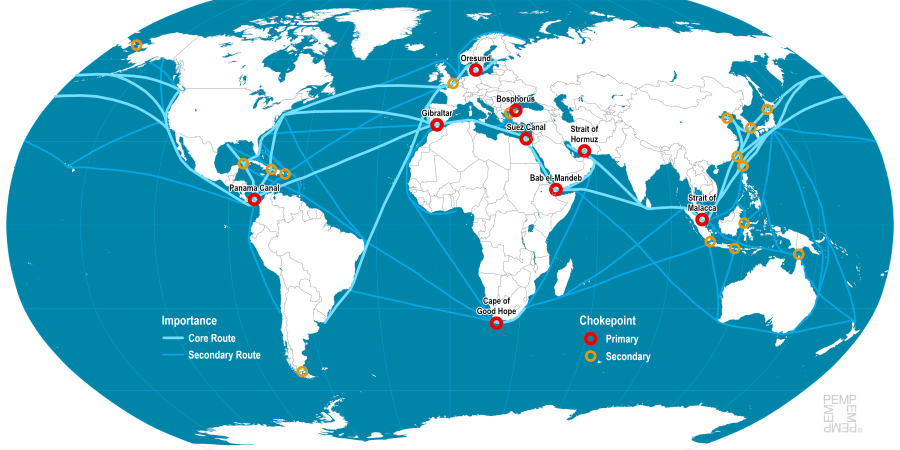 Main Maritime Shipping Routes and Chokepoints | Port Economics, Management  and Policy