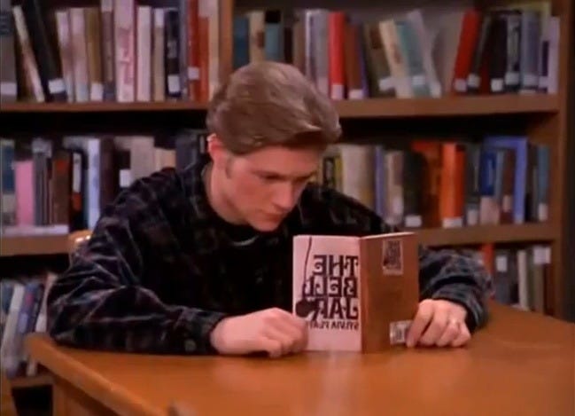 Sylvia Plath's The Bell Jar featured on Sabrina, the Teenage Witch: Season  1, Episode 14, “Sabrina Through the Looking Glass”,... – @lovingsylvia on  Tumblr