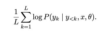 Length-normalized sequence log-probability Length-normalized sequence log-probability