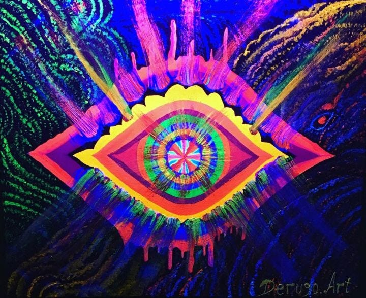 Invictius Amulet 4. Uv Painting, Painting by Derugo Art | Artmajeur