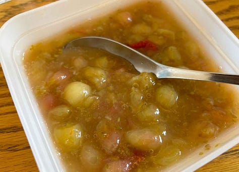 Stewed Gooseberry, Pancakes