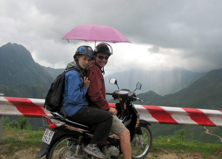 Alright, you caught me - this one is from a day exploring Vietnam by scooter. Everyone needs a pink umbrella while scootering... Alright, you caught me - this one is from a day exploring Vietnam by scooter. Everyone needs a pink umbrella while scootering...