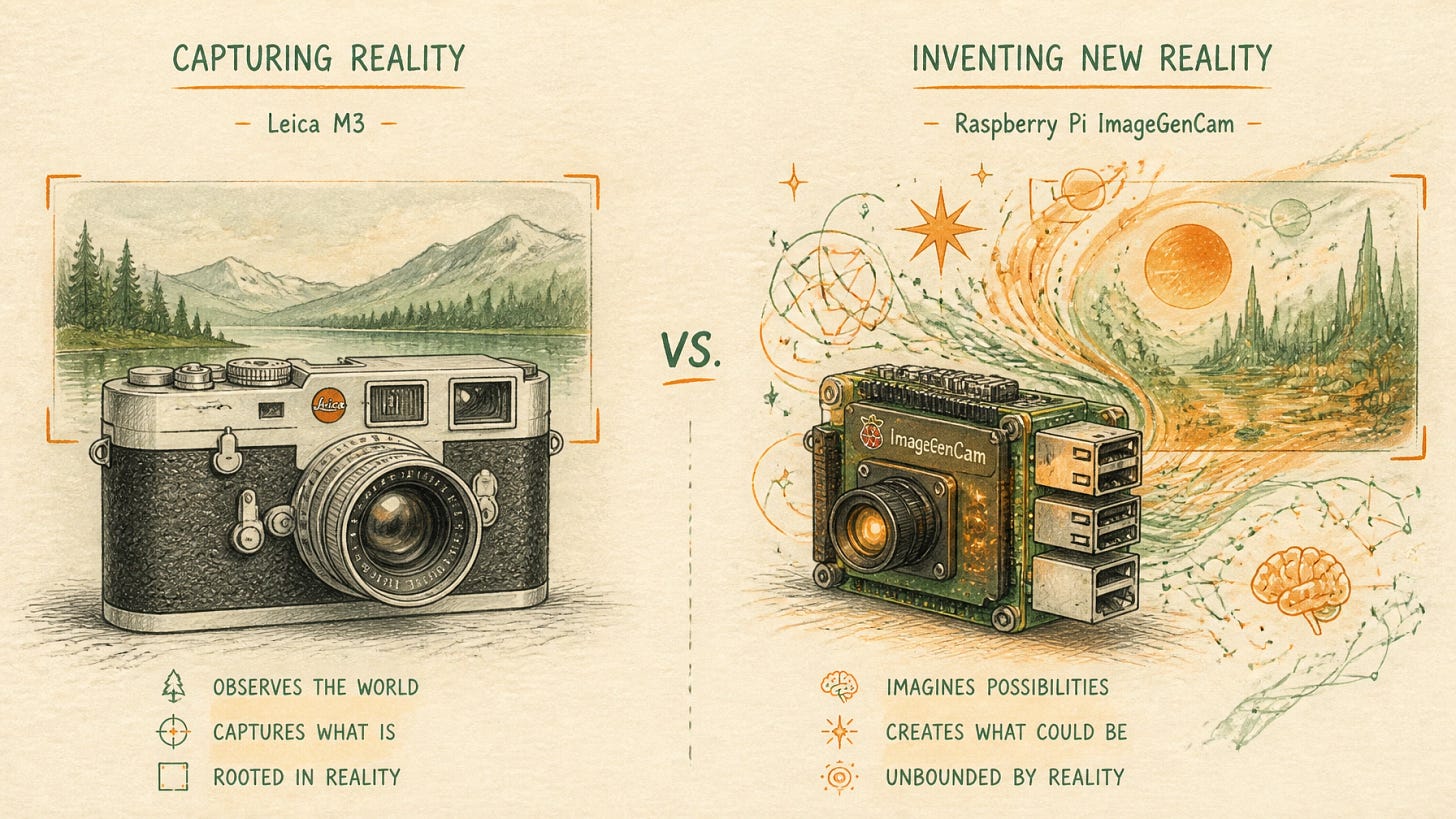 Classic camera vs AI ImageGenCam