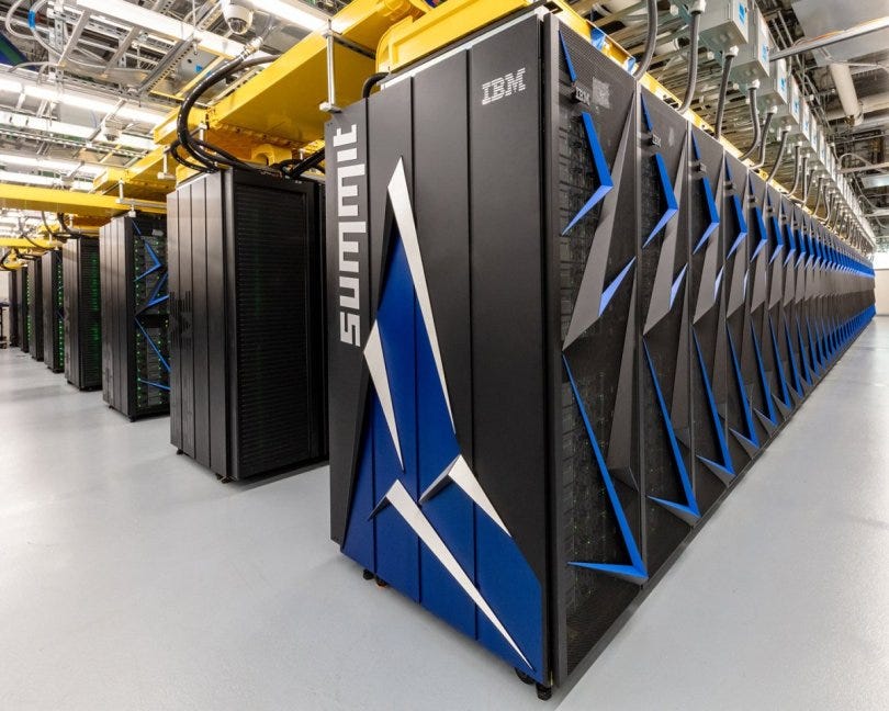Summit is the world's fastest super computer. 