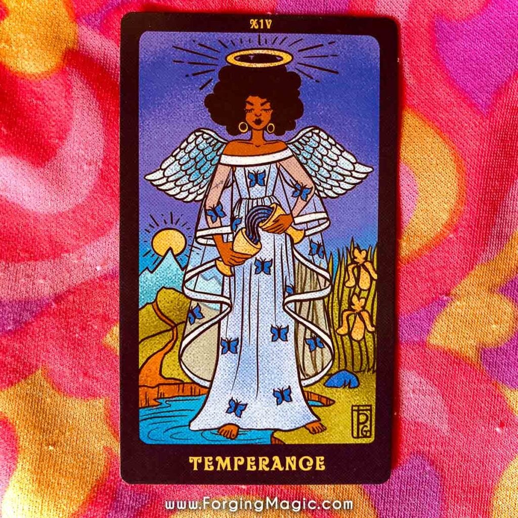 Pulp Girls Tarot Temperance Card