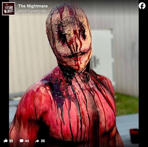 Evil images as promotional material