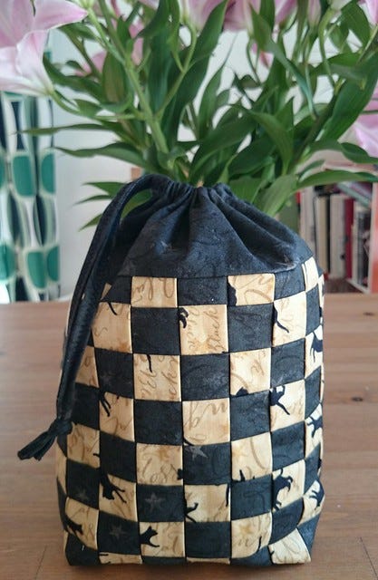 drawstring bag for black cat bloghop drawstring bag for black cat bloghop
