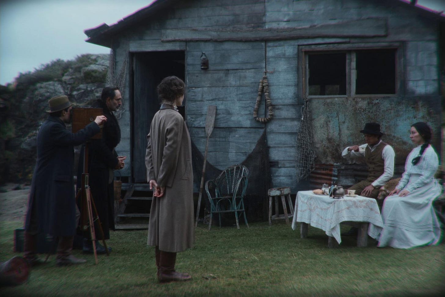 A still from the film the settlers. A still from the film the settlers.