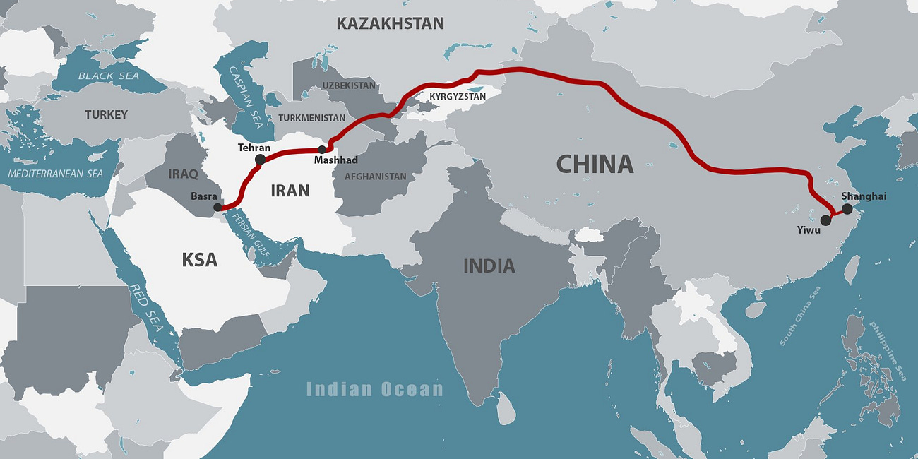 China. Railway line to Tehran inaugurated: Malacca Strait bypassed