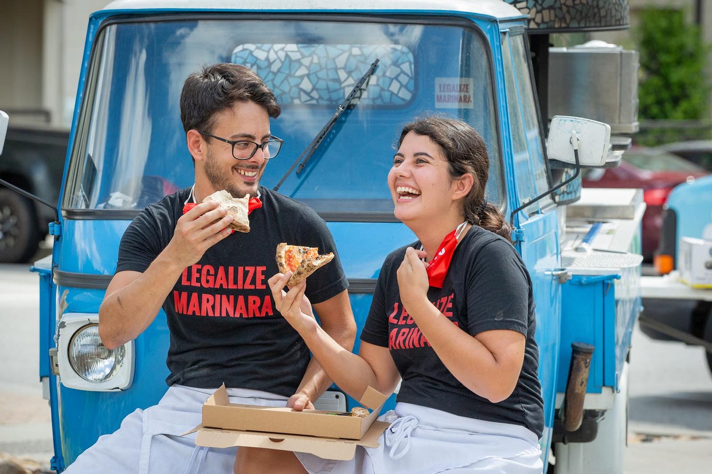 Alessio Lacco e Sofía Arango, i fondatori di Latinos en pizza