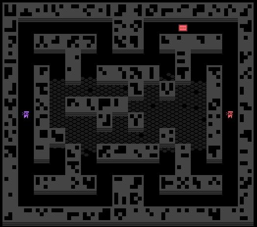 A GIF of an average match in Color Ninjas, complete with a dramatic lightspot pan in the end.