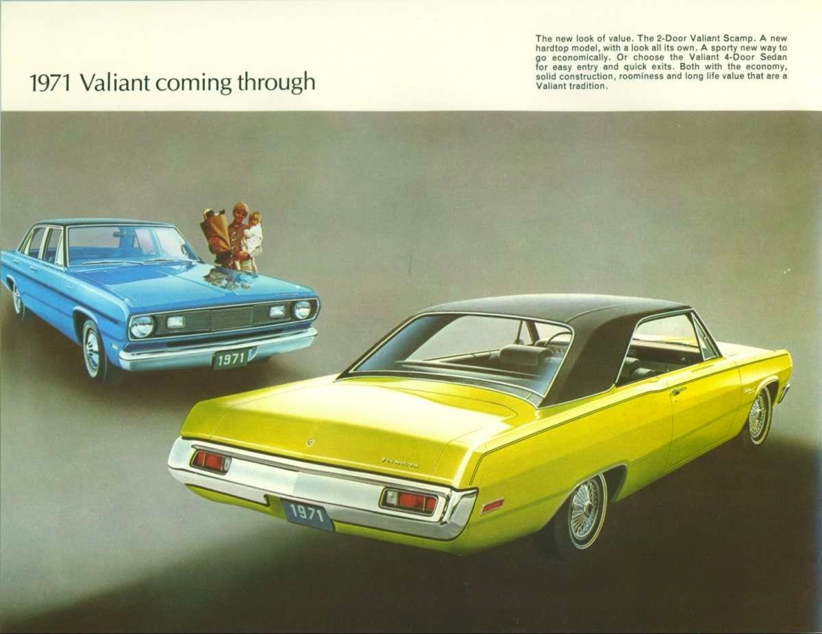 1971 Plymouth Valiant | Car advertising, Car brochure, Plymouth valiant