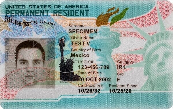 The Trump Administration has announced a major policy shift involving "green card" recipients. (image courtesy US Citizenship & Immigration Services)