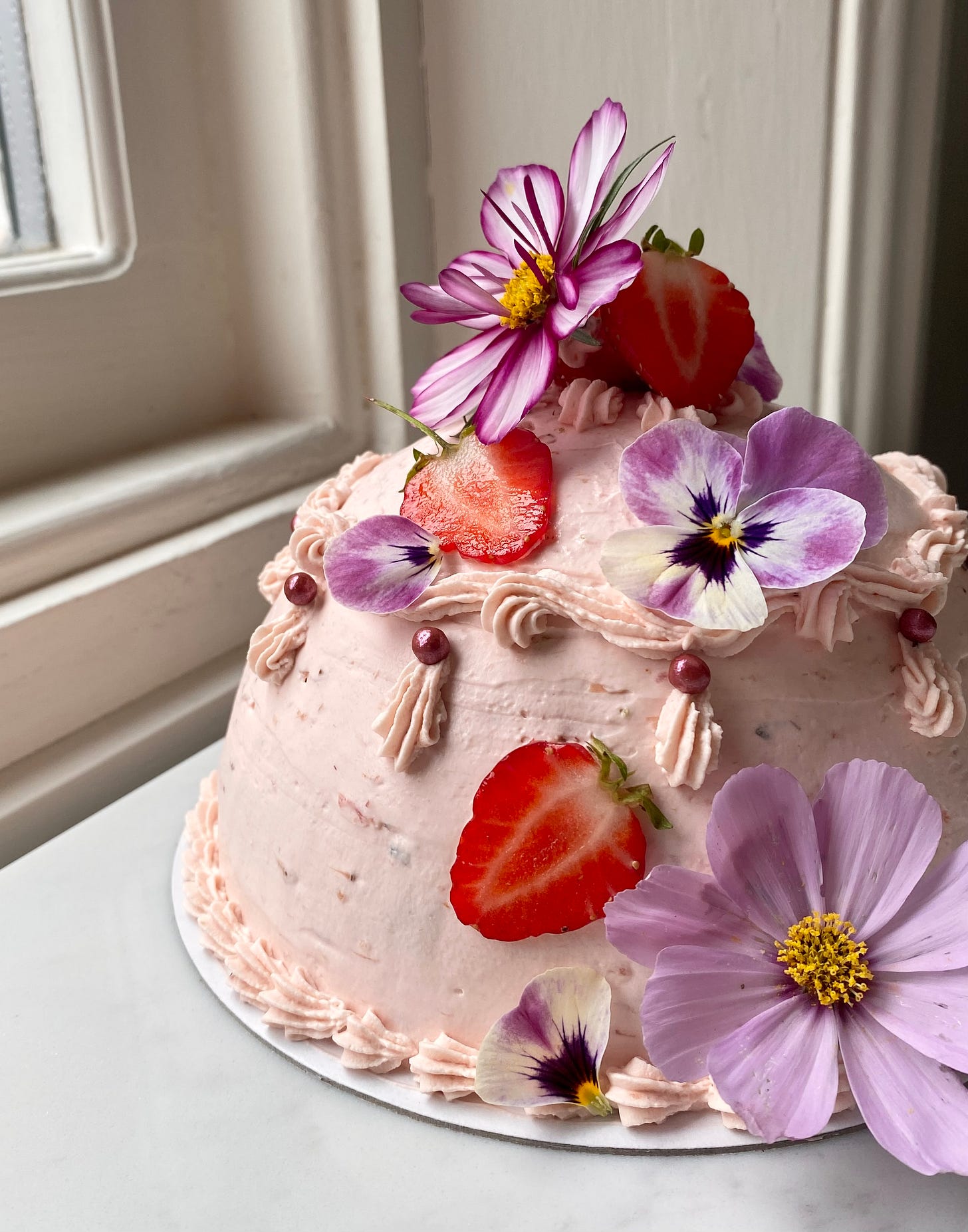 Strawberry Matcha Ice Cream Bomb - by Sophie Bamford, image size:1456x1853