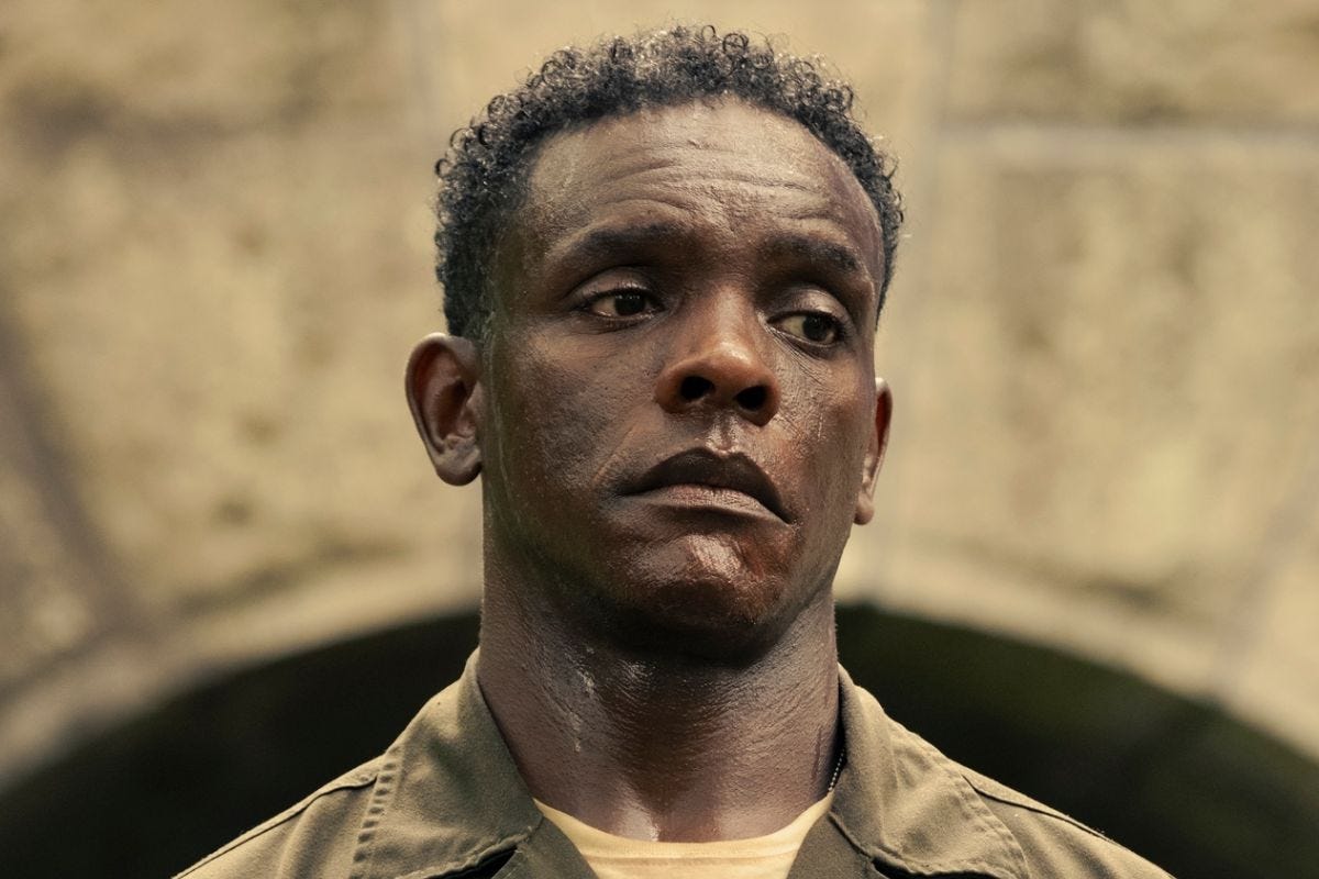 Chris Chalk as a traumatised Dick Hallorann in IT Welcome to Derry.