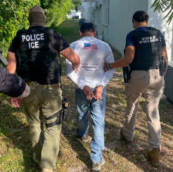 Trump's Tidal Wave: Deportation Operation arrests 800 dangerous illegals in Florida. Promises Made, Promises Kept. America is safe again.