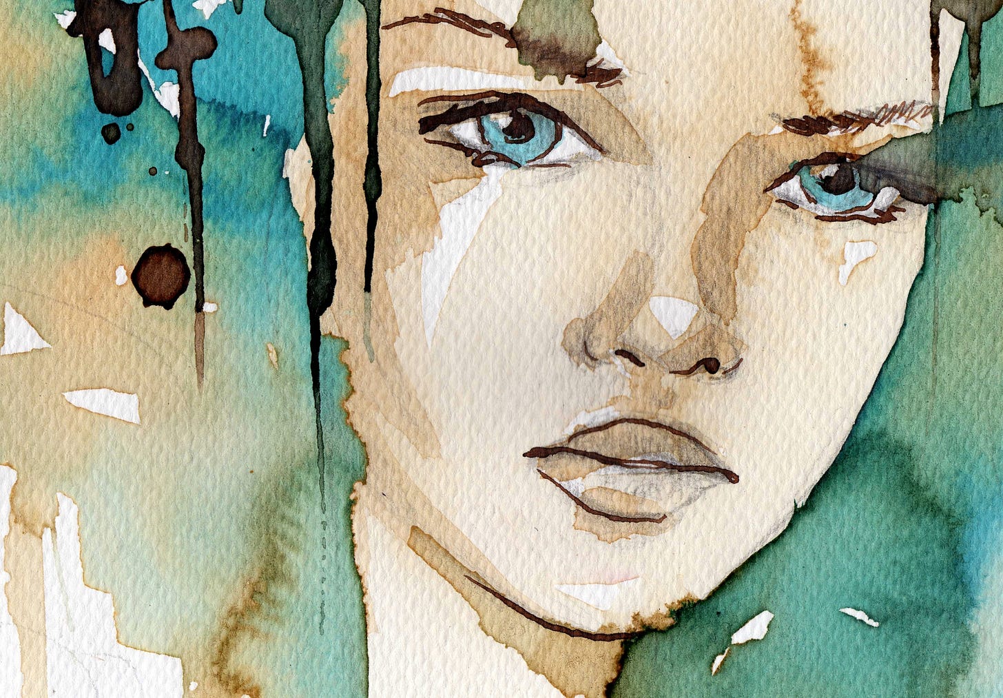 watercolor of woman