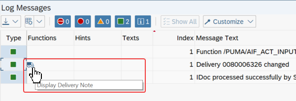 custom function tool tip in AIF message monitor ERR